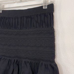 Olivaceous Stretch Textured Mini Skirt